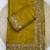 Mustard Color Embroidery cording & Sequance work Space Silk Saree