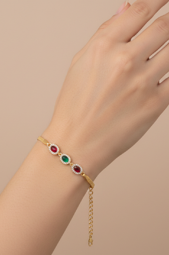 Traditional  gold plated bracelet with lobster clasp