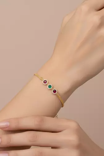 Traditional  gold plated bracelet with lobster clasp