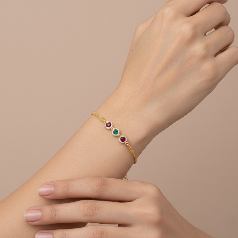 Traditional  gold plated bracelet with lobster clasp