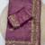 Lavender Color Embroidery cording & Sequance work Space Silk Saree