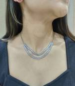 Double line ad necklace set