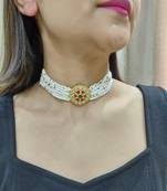 Sofia pearl studded choker (only)