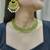 Green necklace set with maangtika