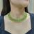 Green necklace set with maangtika