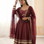 Maroon Cosmos Gold Designer Anarkali Set with Heavy Lace Work Dupatta