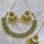 Green necklace set with maangtika