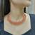 Maroon necklace set with maangtika