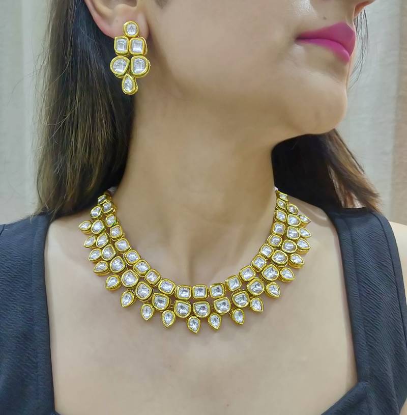 Rasha kundan necklace set