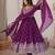 Bewitching Purple Sequins Georgette Wedding Wear Anarkali Suit