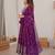Bewitching Purple Sequins Georgette Wedding Wear Anarkali Suit