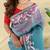 Blue Color  multithread embroidery Work Silk Saree