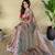 Light Brown Color  multithread embroidery Work Silk Saree