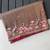 Light Brown Color  multithread embroidery Work Silk Saree