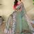 Olive Color  multithread embroidery Work Silk Saree