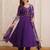 Splendid Purple Thread Work Chanderi Festive Wear Anarkali Suit