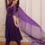 Splendid Purple Thread Work Chanderi Festive Wear Anarkali Suit
