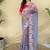 Purple Color  multithread embroidery Work Silk Saree