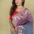 Purple Color  multithread embroidery Work Silk Saree