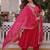 Attractive Pink Bead Work Chanderi Wedding Wear Anarkali Suit