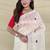 Cream Color  machine woven embroidery Work Silk Saree 