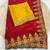 Red Color Embroidery and zari work Silk Saree