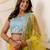 Multicolor Sequins Embroidered Lehenga Choli with Net Dupatta