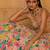 Multicolor Floral Georgette Lehenga Set with Embroidered Blouse and Soft Net Dupatta