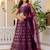 Elegant Wine Georgette Lehenga Choli with Sequins Embroidery