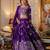 Purple Georgette Lehenga Choli Set with Thread and Sequin Embroidery