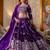 Purple Georgette Lehenga Choli Set with Thread and Sequin Embroidery