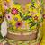 Yellow Organza Floral Embroidered Lehenga with Blouse & Dupatta Set