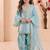 Designer party wear heavy silk kids top farshi plazzo & dupatta set