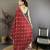 maroon vichitra silk animal motifs foil print sequin & zari embroidery work bandhani saree