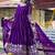 Stunning Purple Sequins Georgette Evening Wear Gown With Dupatta