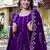 Stunning Purple Sequins Georgette Evening Wear Gown With Dupatta