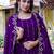 Stunning Purple Sequins Georgette Evening Wear Gown With Dupatta