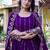Stunning Purple Sequins Georgette Evening Wear Gown With Dupatta