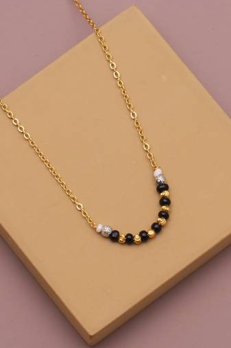 Traditional  gold plated diamond  mangalsutra