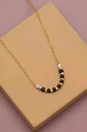 Traditional  gold plated diamond  mangalsutra