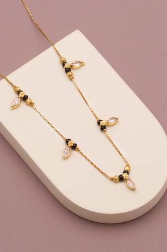 Traditional  gold plated diamond  mangalsutra