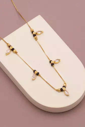 Traditional  gold plated diamond  mangalsutra
