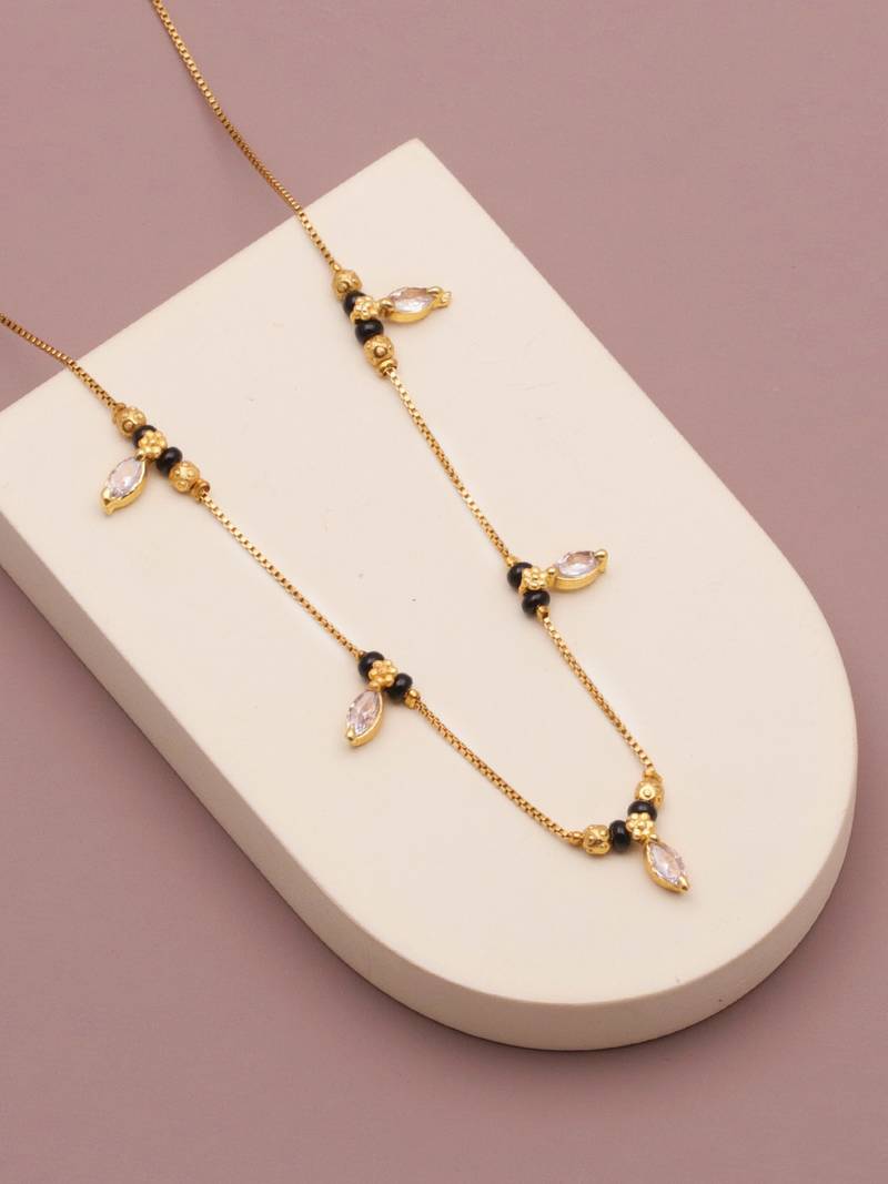 Traditional  gold plated diamond  mangalsutra