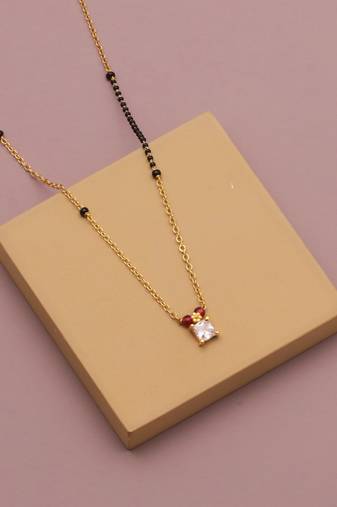 Traditional  gold plated diamond  mangalsutra