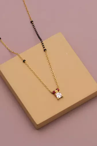 Traditional  gold plated diamond  mangalsutra