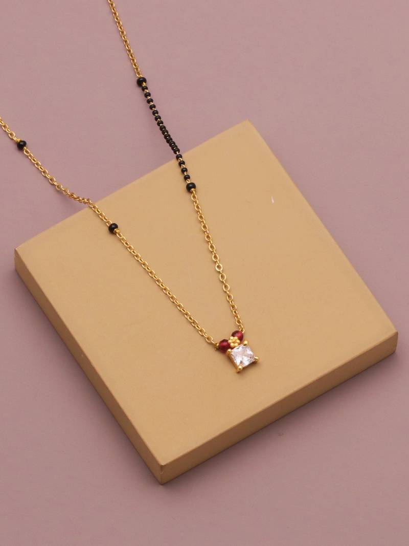 Traditional  gold plated diamond  mangalsutra