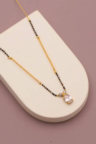 Traditional  gold plated diamond  mangalsutra