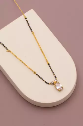 Traditional  gold plated diamond  mangalsutra