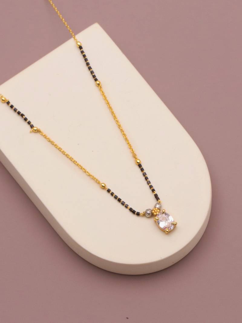 Traditional  gold plated diamond  mangalsutra