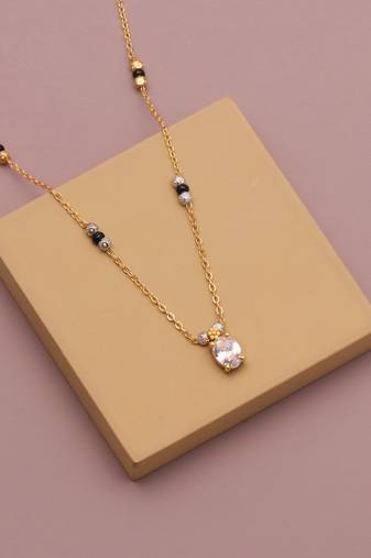 Traditional  gold plated diamond  mangalsutra